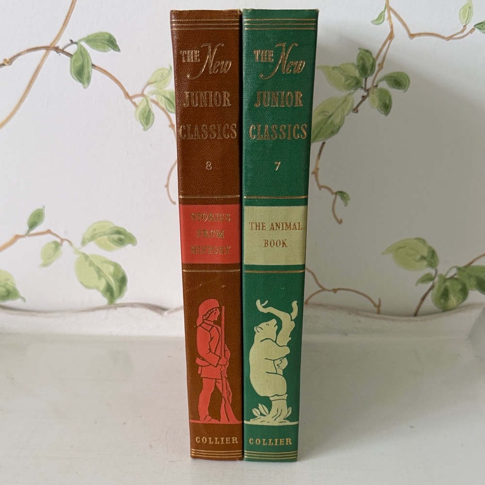 Vintage 1960 Junior Classics Book Set of 2